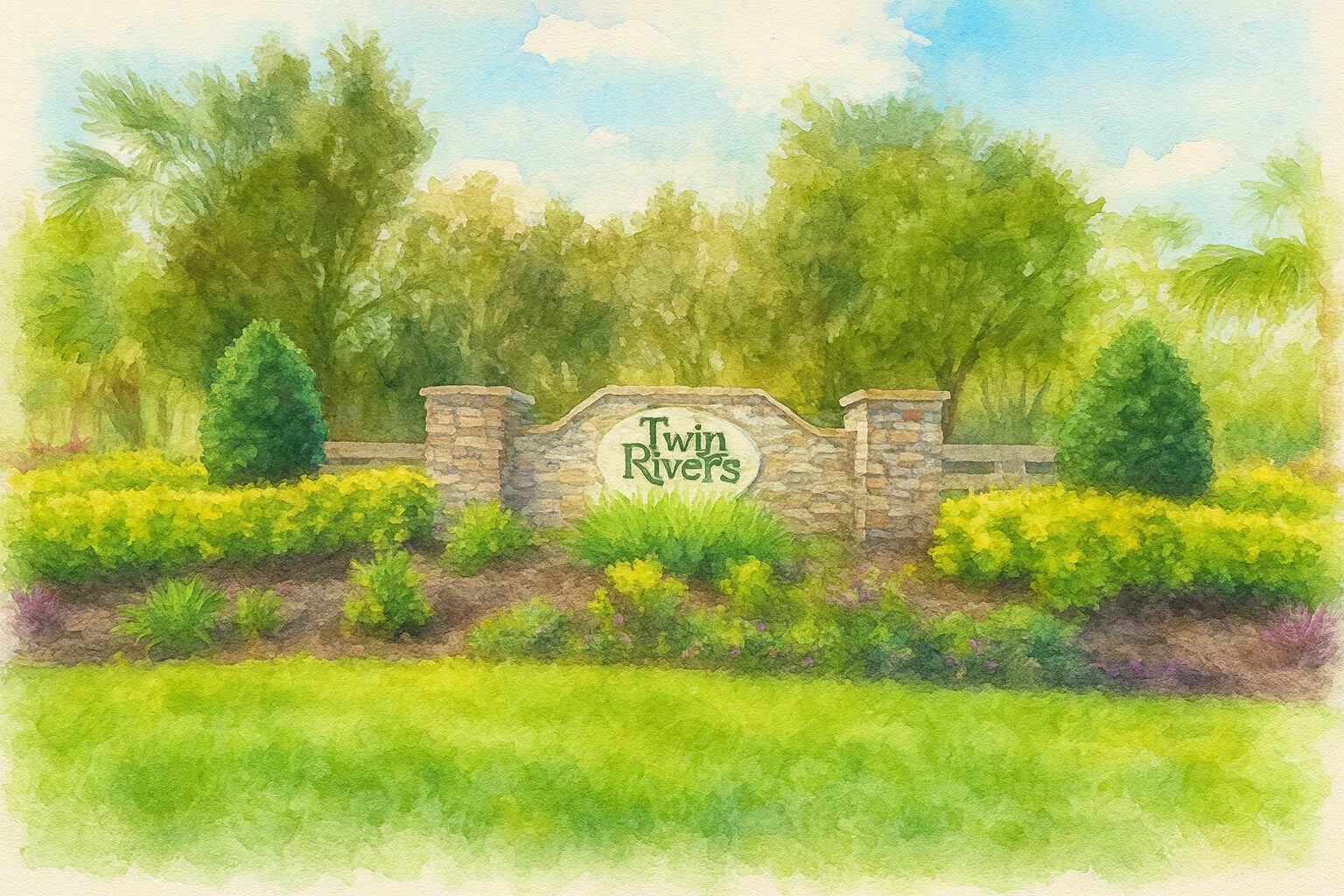 Twin Rivers neighborhood in Parrish Florida